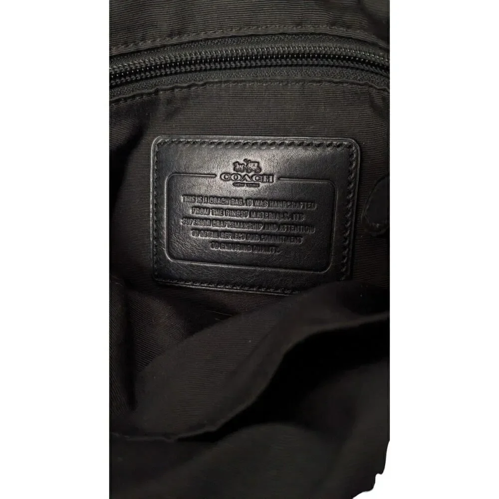 Coach Black Tattersall Leather Tech Messenger‎ Crossbody Bag F71757